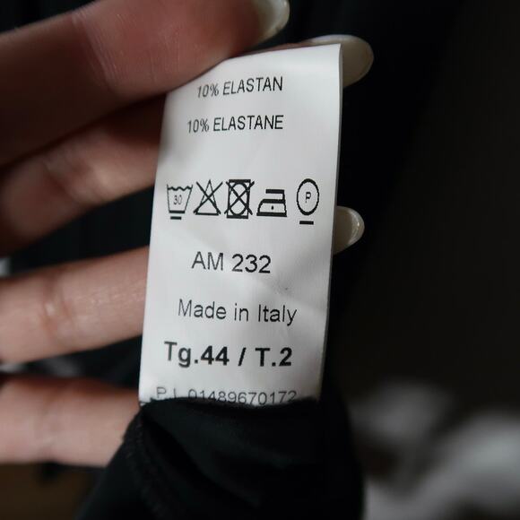 A. Marsi Heaven Black Mesh Panel Dress Medium Made in Italy $300 - Picture 9 of 9